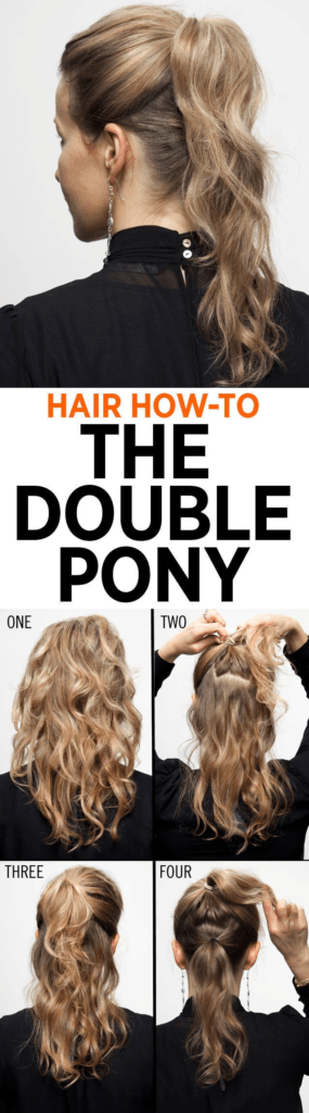 double ponytail in cute easy everyday hairstyles
