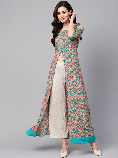 High Slit Kurta in Kurti Designs