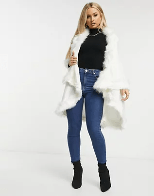 faux fur cape