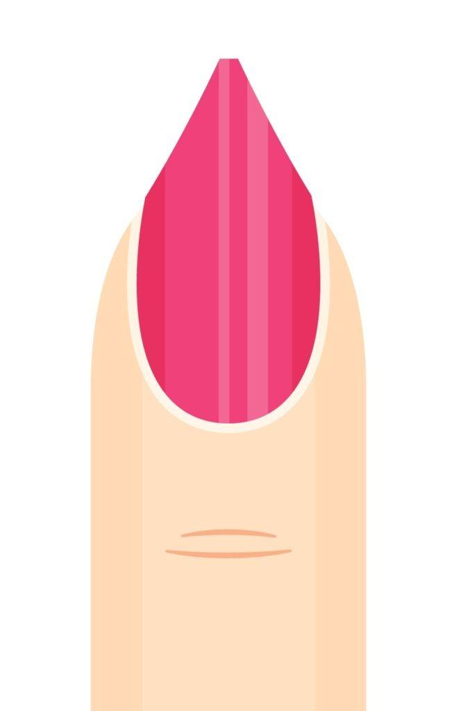 Best Nail Shape For Your Fingers And How To Choose Them - arrowhead shape