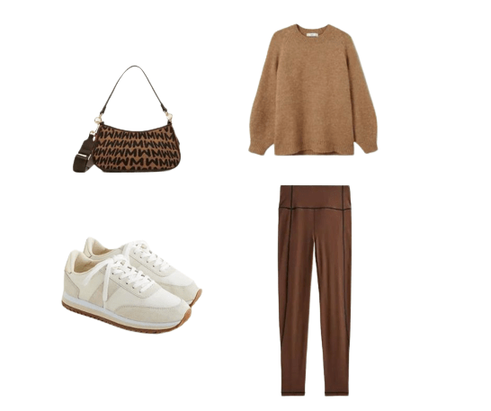 leggins + oversize sweater in lazy day outfits