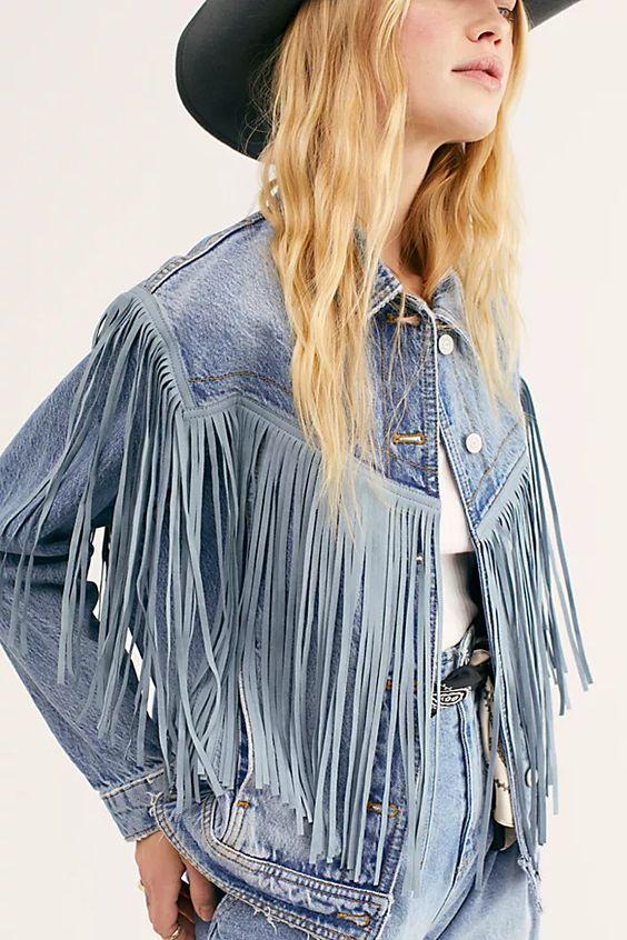 denim jacket in cute fall outfits for women