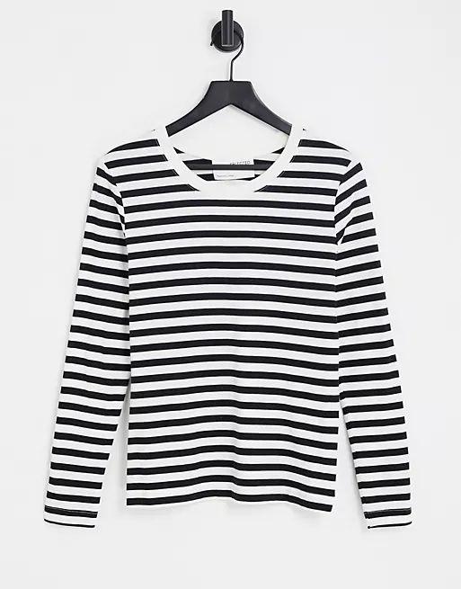 black white striped t-shirt