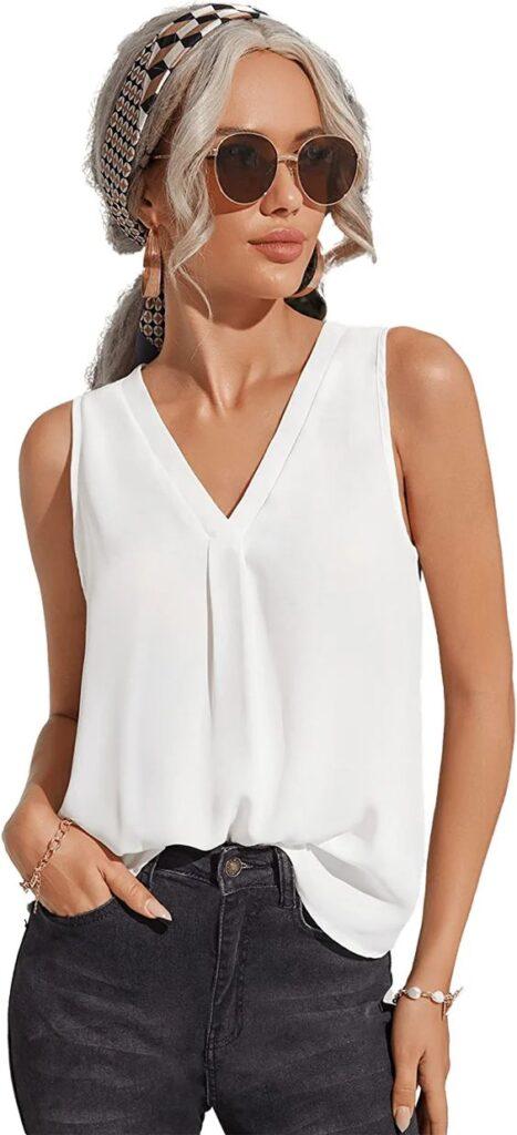 white tank top