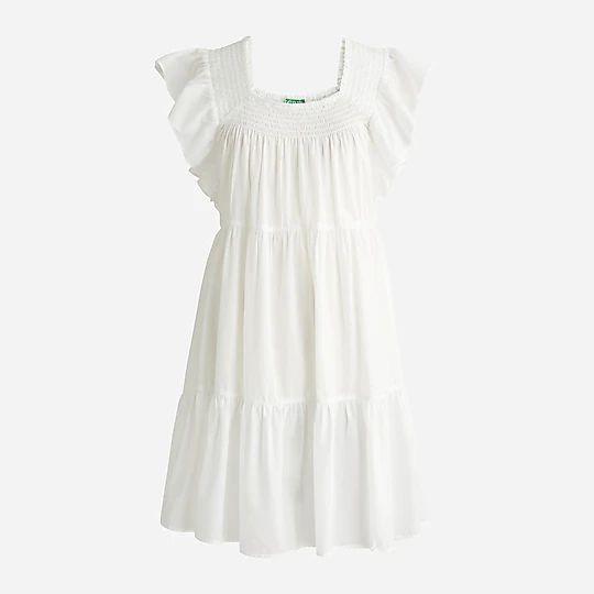 white mini dress