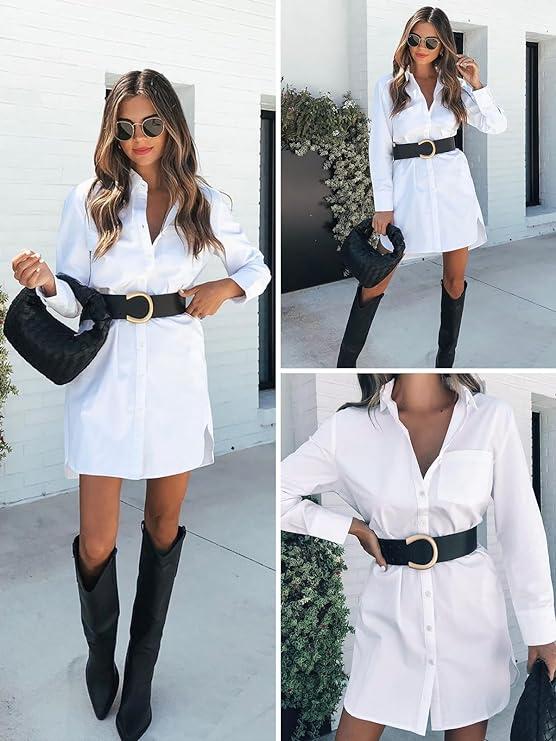how to style an oversized shirt as dress