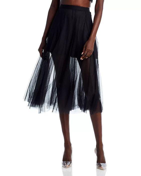 sheer skirt in spring summer 2024 fashion trends