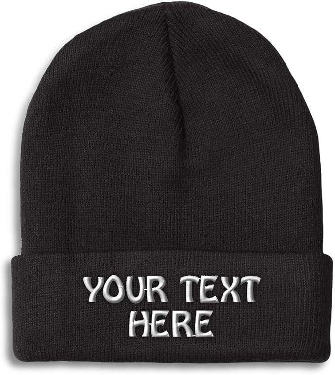 Customizable knit beanie, a cozy and stylish gift for winter.