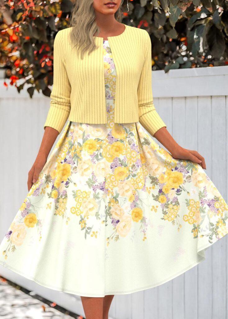 butter yellow dress