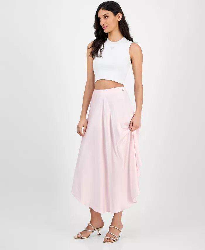 pastel pink maxi skirt - spring summer 2025 fashion trends
