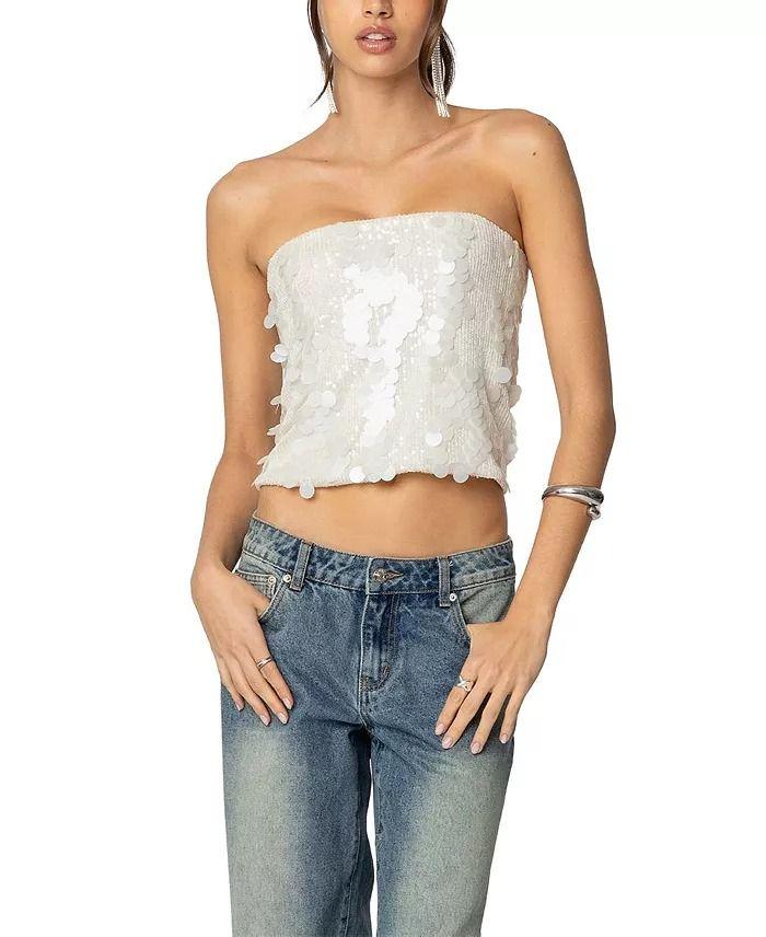 sequin tube top - spring summer 2025 fashion trends