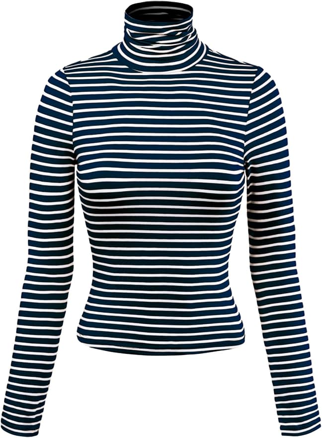 striped turtleneck