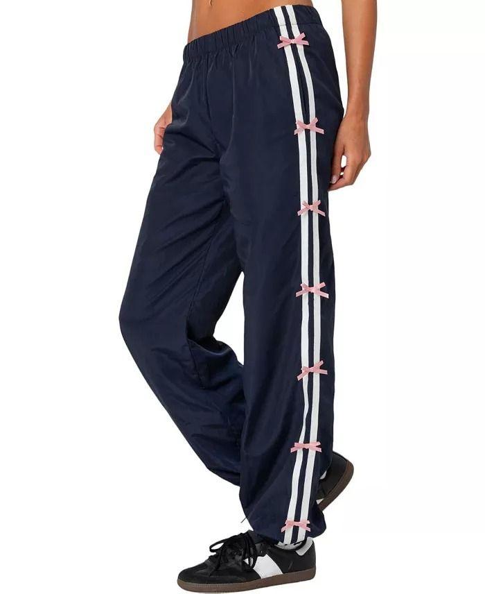 track pants with bow - spring summer 2025 fashion trends